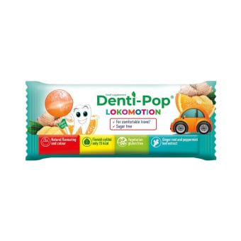 DENTI-POP ledinukas komfortiškam keliavimui, apelsinų skonio, 1 vnt