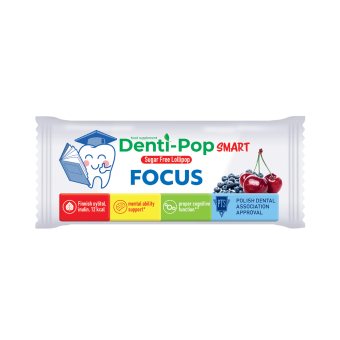 DENTI-POP ledinukas SMART FOCUS, vyšnių ir mėlynių skonio, nuo ., 1 vnt., 3 m