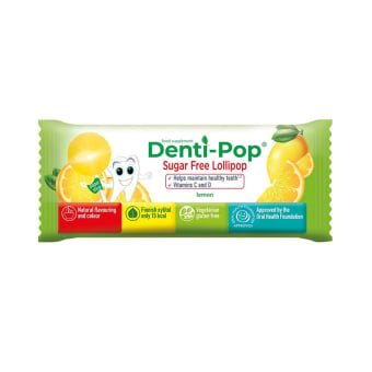 DENTI-POP ledinukas su vitaminais C ir D, citrinų skonio, 1 vnt