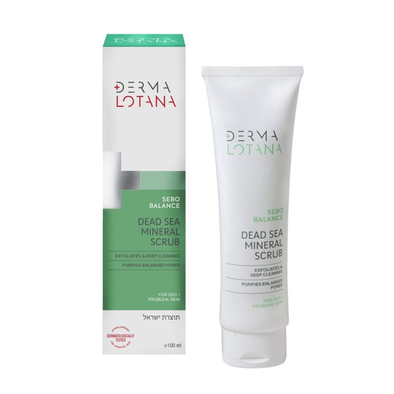 DERMA LOTANA Negyvosios jūros mineralinis šveitiklis SEBO BALANCE, 100 ml