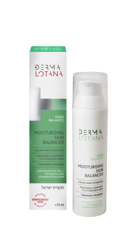 DERMA LOTANA Sebumo išsiskyrimą reguliuojantis drėkiklis SEBO BALANCE, 75 ml