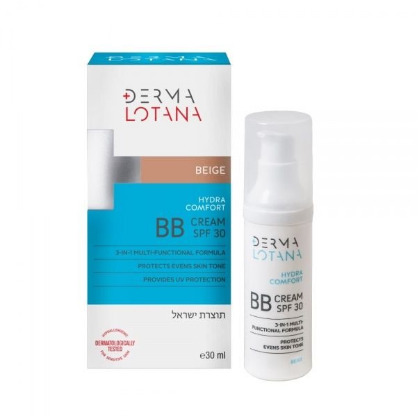 DERMALOTANA tonuojantis BB veido kremas HYDRA COMFORT, beige, SPF30, 30 ml