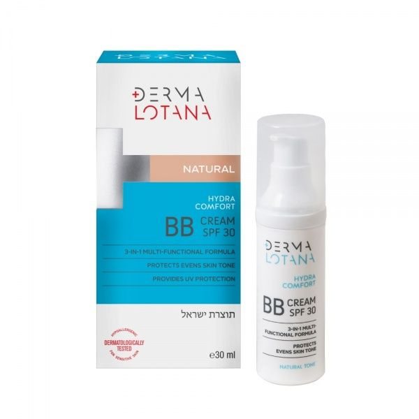 DERMALOTANA tonuojantis BB veido kremas HYDRA COMFORT, natural, SPF30, 30 ml