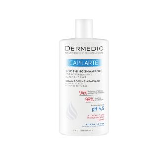DERMEDIC CAPILARTE, raminamasis šampūnas jautriai ir sudirgusiai galvos odai, 300 ml
