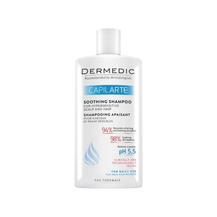 Dermedic Capilarte Raminantis šampūnas jautriai ir sudirgusiai galvos odai, 300 ml