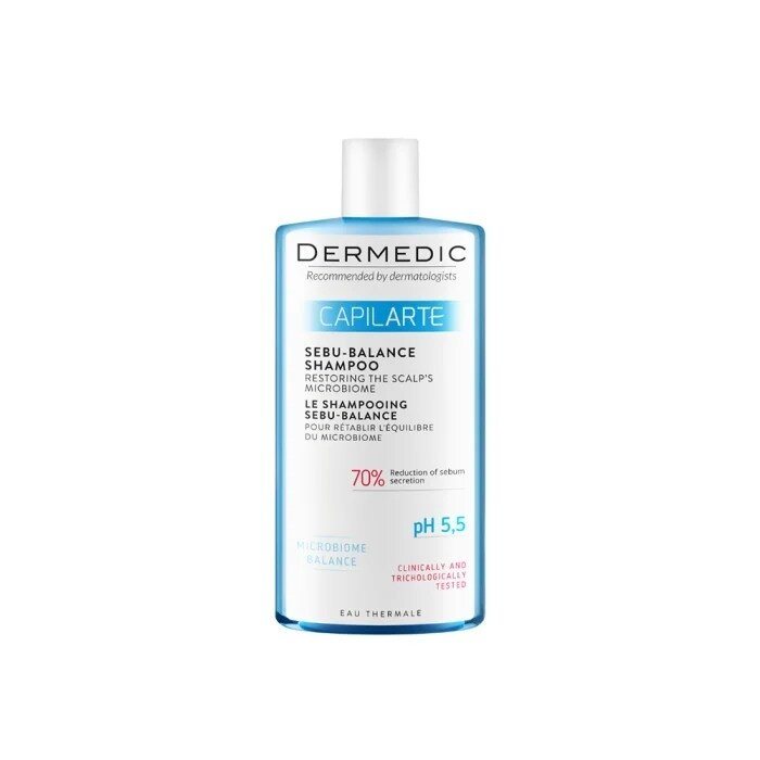 Dermedic Capilarte Sebu-Balance šampūnas riebiai odai, 300 ml