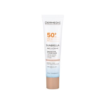 DERMEDIC SUNBRELLA apsauginis veido fluidas su atspalviu SPF 50+, 40 ml, 40 ml