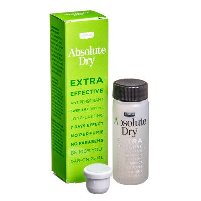 DERMIX ABSOLUTE DRY DAB-ON, antiperspirantas, losjonas, 25 ml