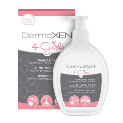 DERMOXEN 4 GIRLS, intymios higienos prausiklis mergaitėms, 200 ml
