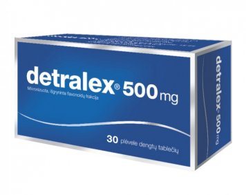 DETRALEX 500 mg plėvele dengtos tabletės N30