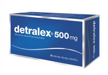 DETRALEX 500 mg plėvele dengtos tabletės N60