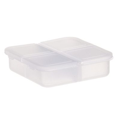 Dėžutė vaistams, 4 dalių, kišeninė