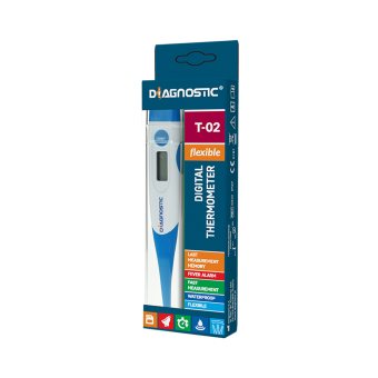 DIAGNOSIS lankstus skaitmeninis termometras DIAGNOSTIC T-02, +dėklas, 1 vnt