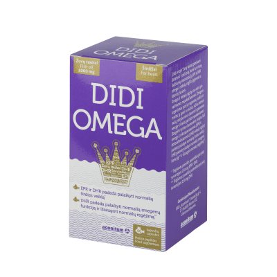 DIDI OMEGA žuvų taukai kapsulės N60