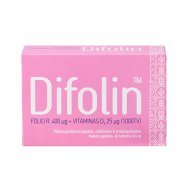 DIFOLIN folio rūgštis 400mcg+Vitaminas D3 25mcg, 60 tablečių