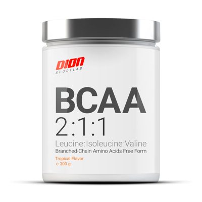 DION SPORTLAB BCAA 2:1:1, Tropikų sk., 300 g
