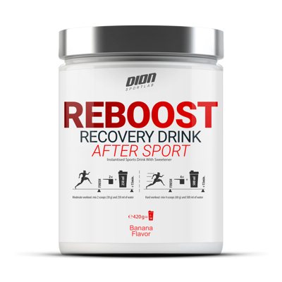 DION SPORTLAB REBOOST After Sport, Bananų sk., 420 g