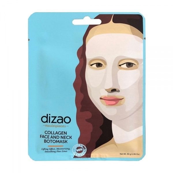 DIZAO lakštinė kaklo ir veido kaukė su kolagenu MASTERPIECES, 30 g