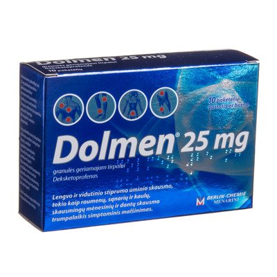 DOLMEN, 25 mg, granulės geriamajam tirpalui, N10