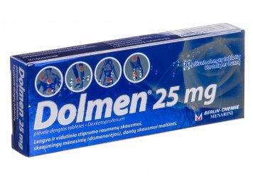 DOLMEN 25 mg plėvele dengtos tabletės N10