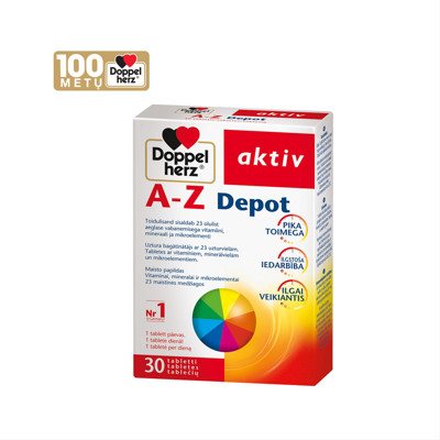 DOPPELHERZ AKTIV A-Z DEPOT, 30 tablečių