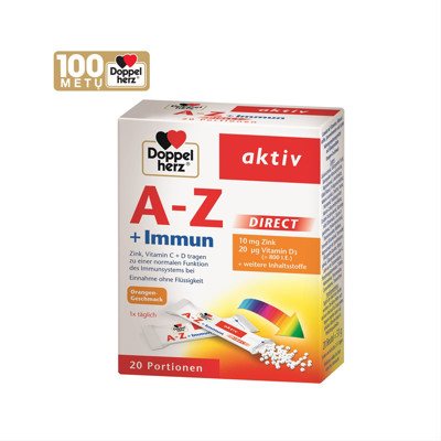 DOPPELHERZ AKTIV A-Z + IMMUN DIRECT, 20 pakelių