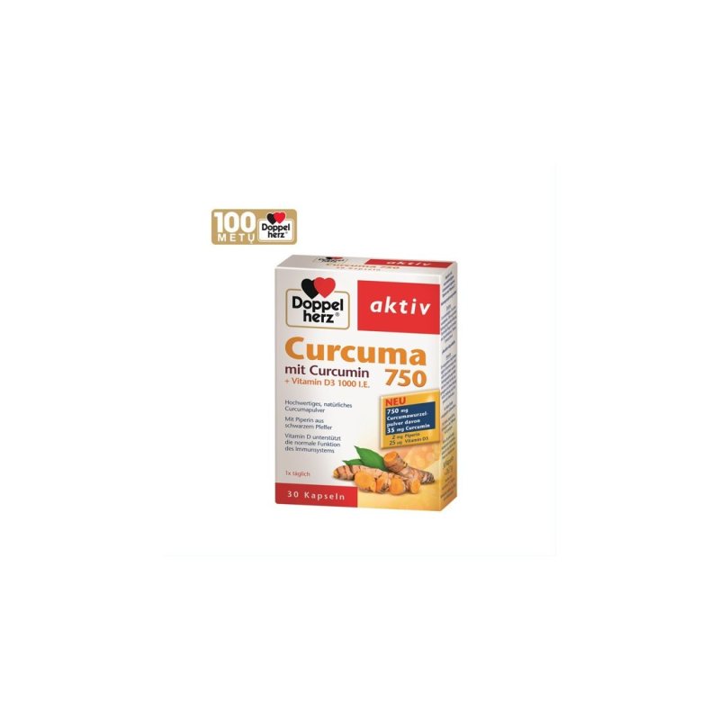 DOPPELHERZ Aktiv Curcuma 750mg kaps. N30