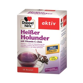 DOPPELHERZ AKTIV HEIΒER HOLUNDER (HOT ELDERBERRY), 10 paketėlių