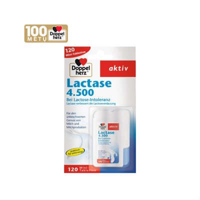 DOPPELHERZ AKTIV LACTASE 4.500, 120 tablečių
