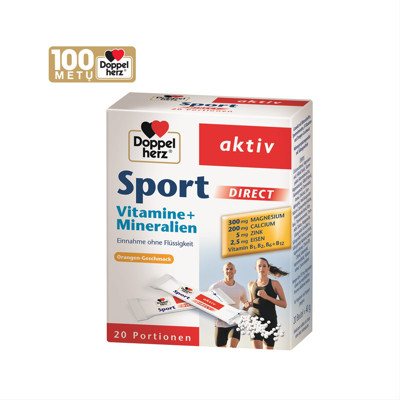 DOPPELHERZ AKTIV SPORT DIRECT, 20 paketėlių