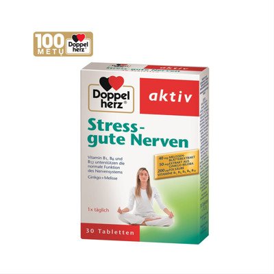 DOPPELHERZ AKTIV STRESS-GUTE NERVEN, 30 tablečių
