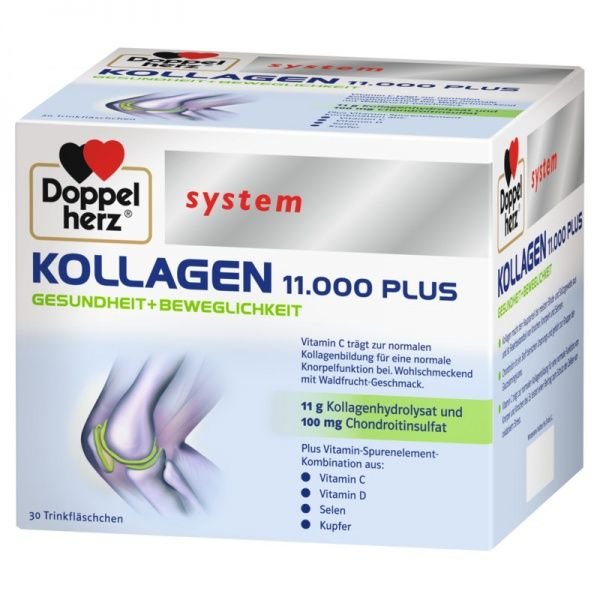 DOPPELHERZ maisto papildas SYSTEM KOLLAGEN 11.000 PLUS, x 25 ml, 30 vnt