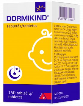 DORMIKIND tabletės N150