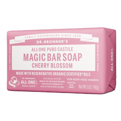 DR. BRONNER’S CHERRY BLOSSOM, ekologiškas muilas su natūraliu vyšnių žiedų kvapu, 140 g