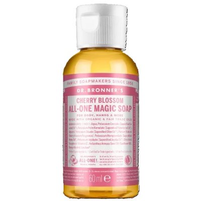 DR. BRONNER’S CHERRY BLOSSOM, ekologiškas skystas muilas su natūraliu vyšnių žiedų kvapu, 60 ml
