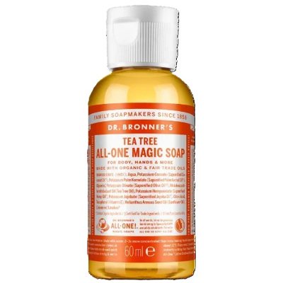 DR. BRONNER’S TEA TREE, ekologiškas skystas muilas su arbatmedžio eteriniu aliejumi, 60 ml
