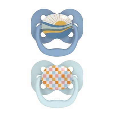 DR. BROWN'S dvipusiai čiulptukai ADVANTAGE, 0–6 mėn., mėlyni N2