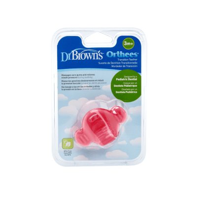 DR. BROWN'S masažuojantis kramtukas-čiulptukas, rožinis N1