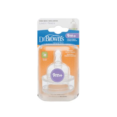 DR. BROWN'S žindukai plataus kaklelio buteliukams 9+ mėn. N2