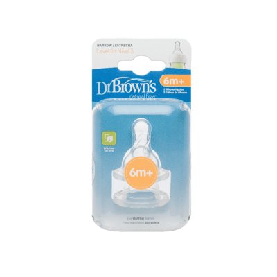 DR. BROWN'S žindukai siauro kaklelio buteliukams 6-9 mėn. N2