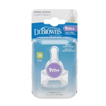DR. BROWN'S žindukai siauro kaklelio buteliukams 9+ mėn., N2