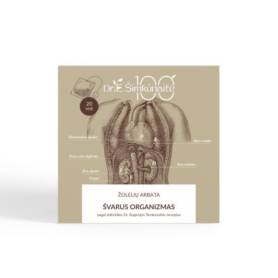 DR. EUGENIJA ŠIMKŪNAITĖ ŠVARUS ORGANIZMAS, žolelių arbata, x 20 vnt., 2.5 g