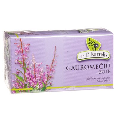 DR. P. KARVELIS GAUROMEČIŲ ŽOLĖ, žolelių arbata, 25 vnt., 1 g