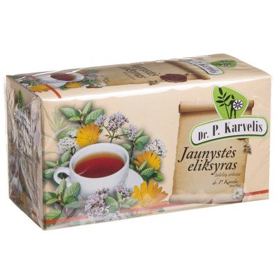 DR. P. KARVELIS JAUNYSTĖS ELIKSYRAS, žolelių arbata, 25 vnt., 1 g