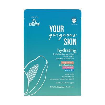 DR. PAWPAW drėkinanti lakštinė veido kaukė HYDRATING, 25 ml
