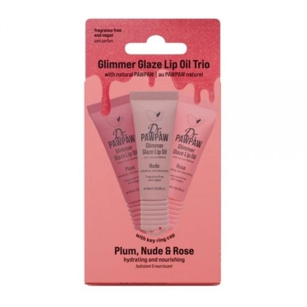 DR. PAWPAW lūpų balzamų rinkinys GLIMMER GLAZE, x 10 ml, 3 vnt