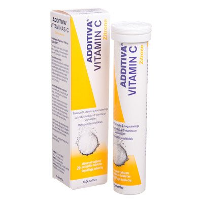 DR. SCHEFFLER VITAMINAS C ZITRONE, 20 šnypščiųjų tablečių