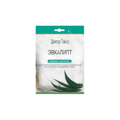 DR. THEISS eukalipto pastilės su mentoliu, 50 g