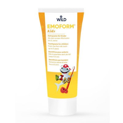 DR. WILD EMOFORM KIDS, dantų pasta iki . vaikams, aviečių skonio, 75 ml, 5 m