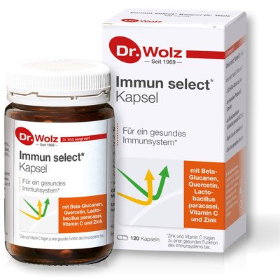 DR. WOLZ IMMUN SELECT SU BETA-GLIUKANAIS, 120 kapsulių